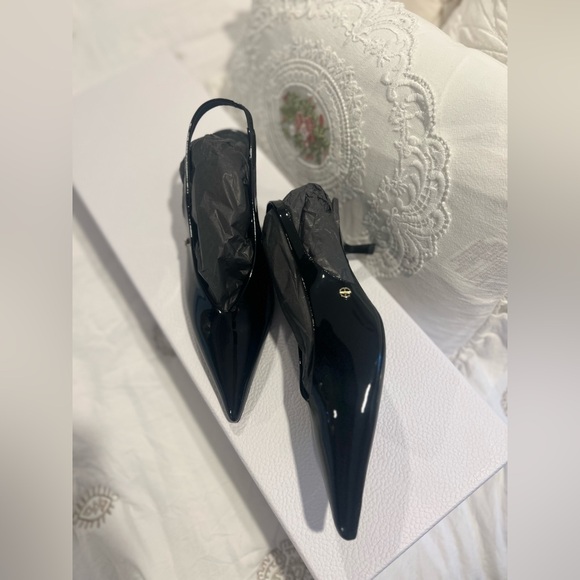 Anine Bing Glossy Black Heels - Picture 4 of 7